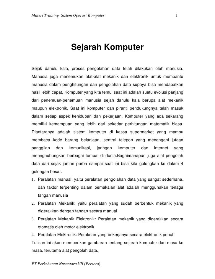Makalah Sejarah Perkembangan Komputer Pdf
